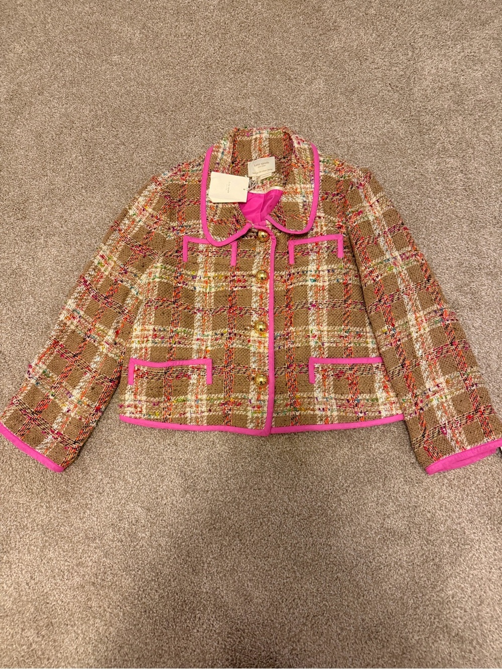 Holiday Sparkle🎉Kate Spade Addie Jacket in Tutti Fruitti 10 NWT